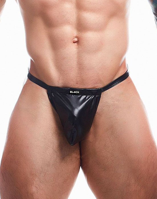 Cut4Men - Sexy Wetlook Herenstring - Boost - Zwart-Erotiekvoordeel.nl