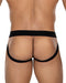 Cut4Men - Jock Snap - Jockstrap met Drukknoopjes - PU-Leder - Zwart-Erotiekvoordeel.nl