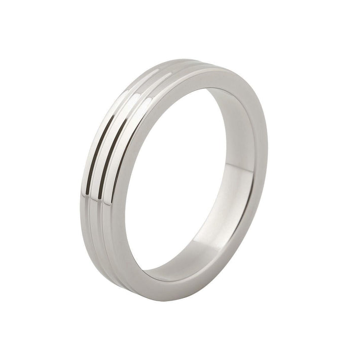 Kiotos - Cockring Met Groeven RVS - 10 mm breed-Erotiekvoordeel.nl