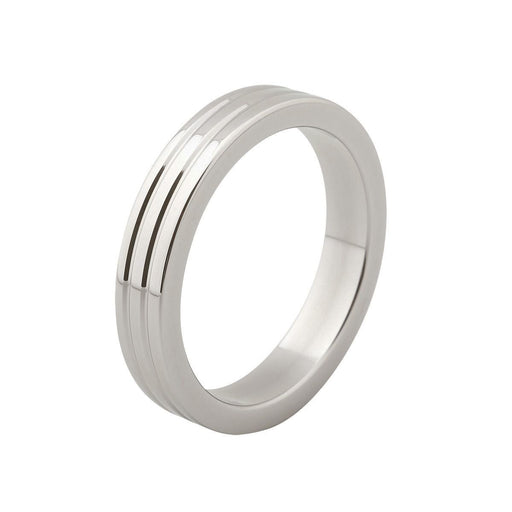 Kiotos - Cockring Met Groeven RVS - 10 mm breed-Erotiekvoordeel.nl