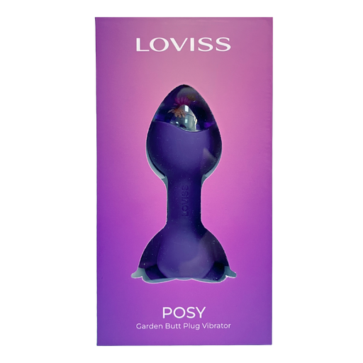 LOVISS - Posy - Garden Vibrerende Buttplug met afstandsbediening – Paars-Erotiekvoordeel.nl