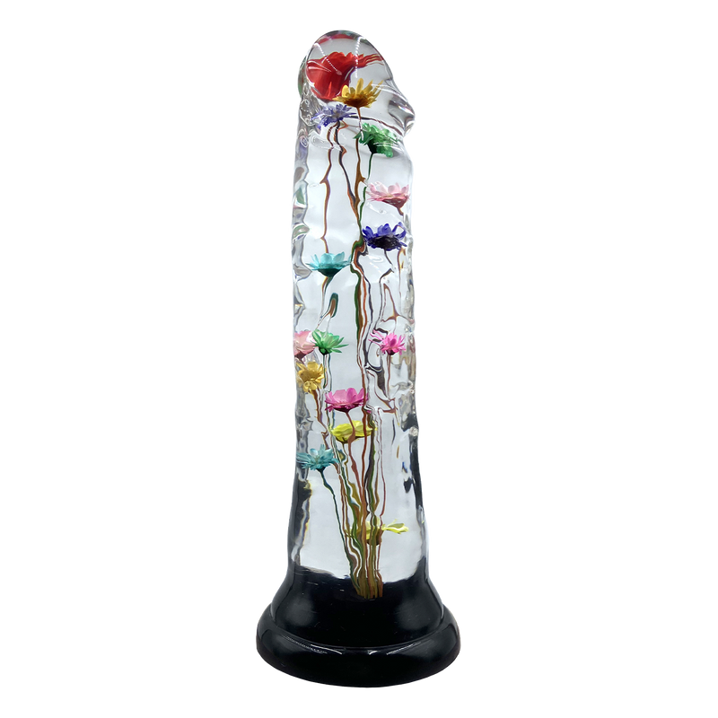 LOVISS Helichrysum Garden Flower Dildo Texture – Transparant-Erotiekvoordeel.nl