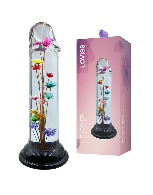 LOVISS Helichrysum Garden Flower Dildo Smooth – Transparant-Erotiekvoordeel.nl
