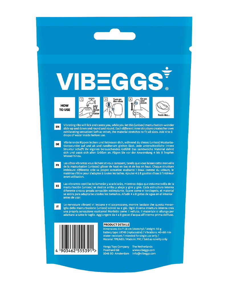 VIBEGGS - Candy Curves - Vibrerende Masturbatie Sleeve èn Vinger Vibrator - Wit-Erotiekvoordeel.nl
