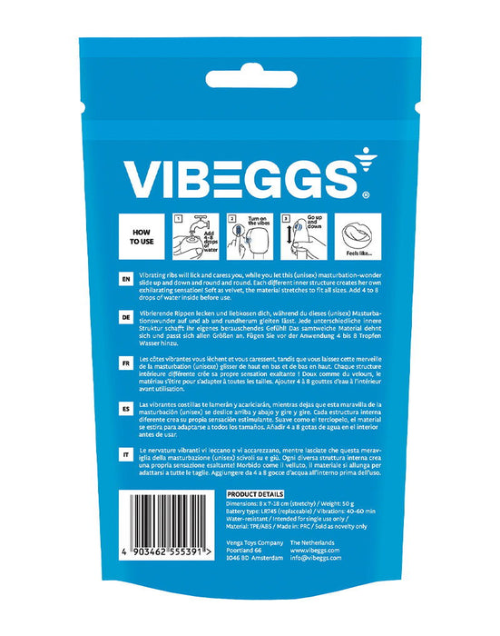 VIBEGGS - Candy Curves - Vibrerende Masturbatie Sleeve èn Vinger Vibrator - Wit-Erotiekvoordeel.nl