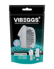 VIBEGGS - Naughty Nubs - Vibrerende Masturbatie Sleeve èn Vinger Vibrator - Wit-Erotiekvoordeel.nl