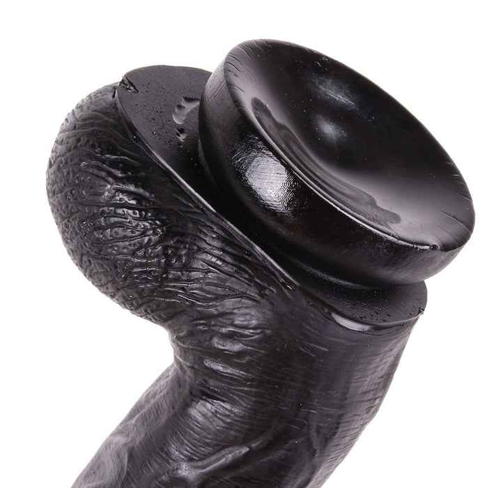 Dinoo - XL Dildo - Kong - 26 x 4.5 cm - Zwart-Erotiekvoordeel.nl