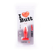 I ♥ Butt - Slanke Buttplug - Rood-Erotiekvoordeel.nl