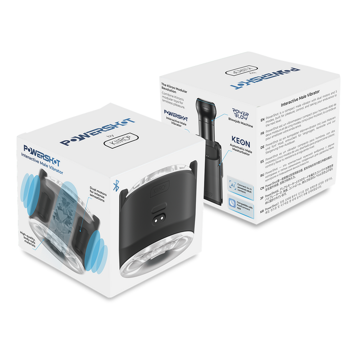 Kiiroo - Powershot - Interactieve Vibrator voor Mannen - Zwart - Ook te combineren met de Keon en/of Kiiroo Strokers-Erotiekvoordeel.nl