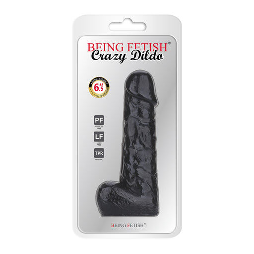 Being Fetish - TPR Dildo - 17,5 cm - Zwart-Erotiekvoordeel.nl