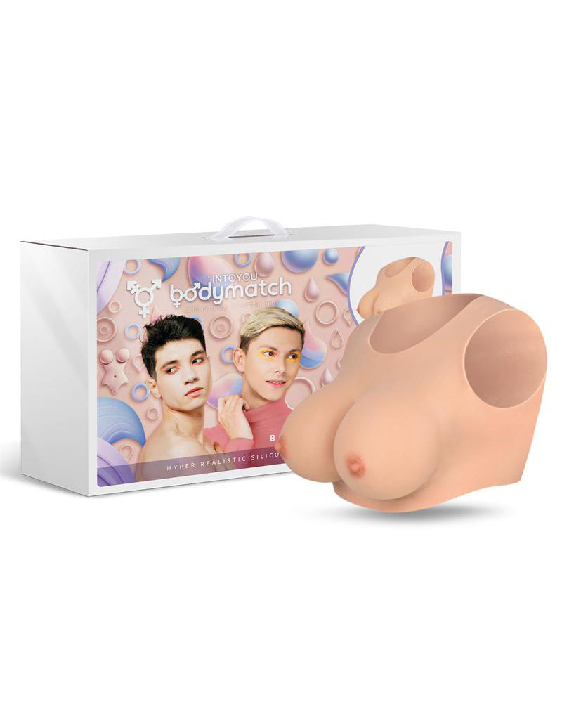 Bodymatch - Bowie - Realistische Siliconen Borstprothese - Lichte Huidskleur-Erotiekvoordeel.nl