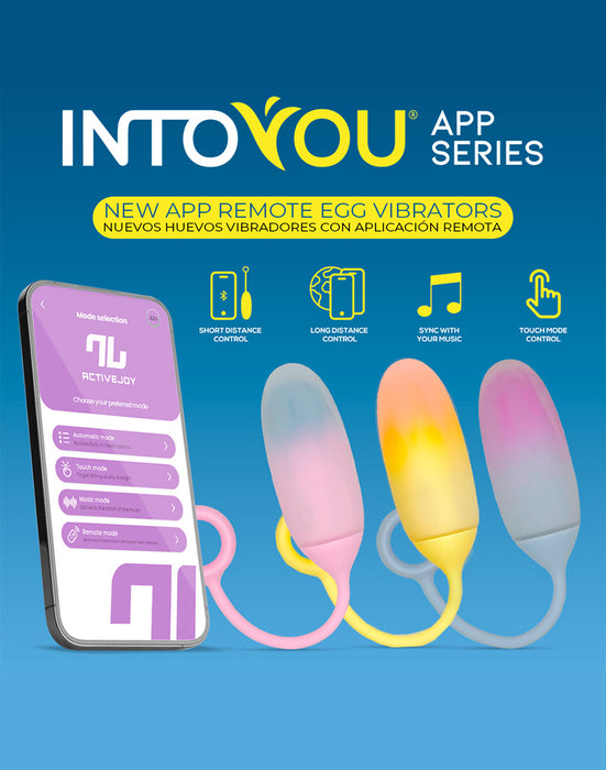 Intoyou - Vibrerend Eitje met App Control - Roze/Blauw