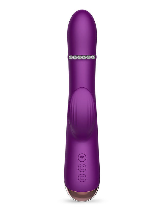 Intoyou - Sendel - Rabbit Vibrator met Bewegende Kralenring en App Control - Paars-Erotiekvoordeel.nl