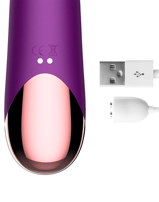 Intoyou - Sendel - Rabbit Vibrator met Bewegende Kralenring en App Control - Paars-Erotiekvoordeel.nl