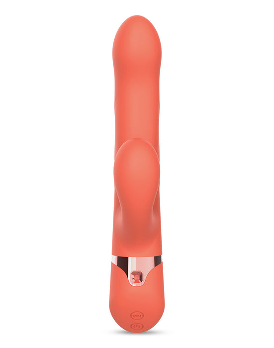 Intoyou - Mindy - Tapping Rabbit Vibrator met Klop-functie en App - Koraal Oranje-Erotiekvoordeel.nl