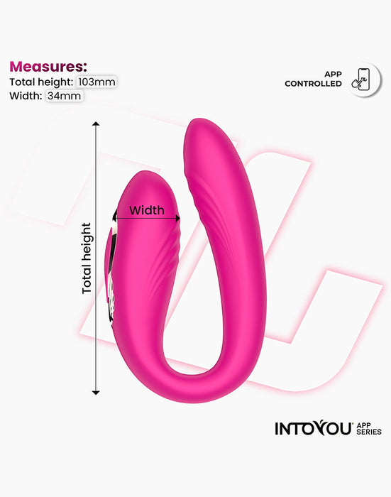 IY - Couty - Koppelvibrator met 360° Oscillatie en App-bediening – Roze-Erotiekvoordeel.nl