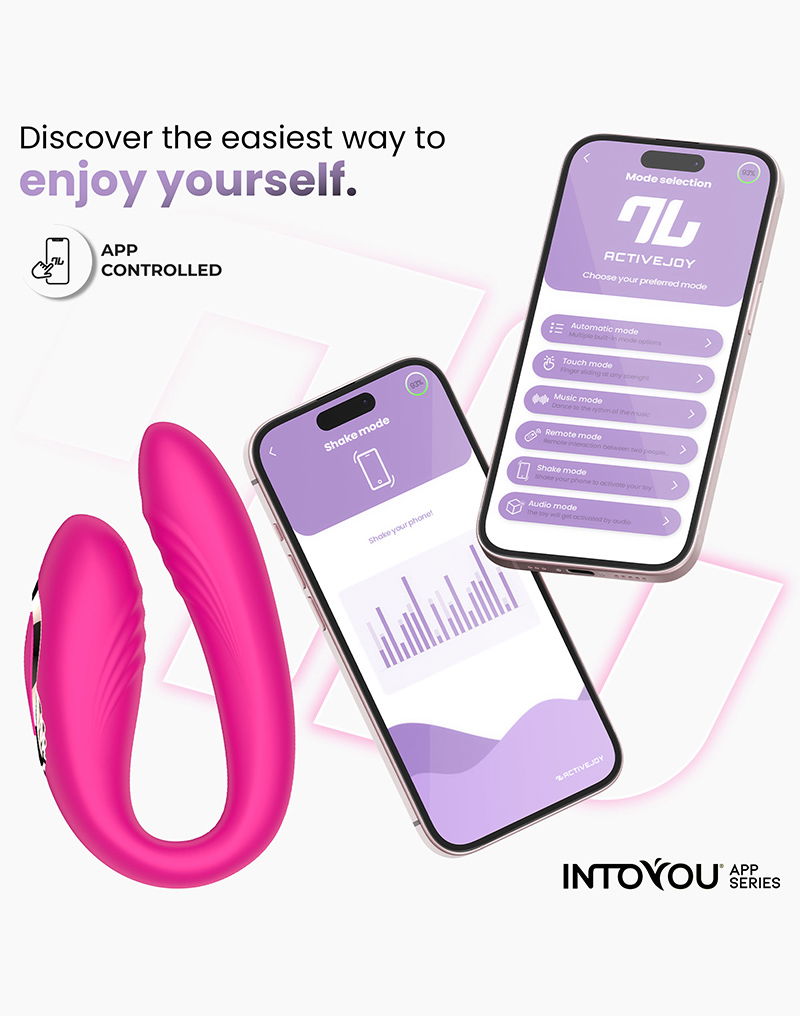 IY - Couty - Koppelvibrator met 360° Oscillatie en App-bediening – Roze-Erotiekvoordeel.nl