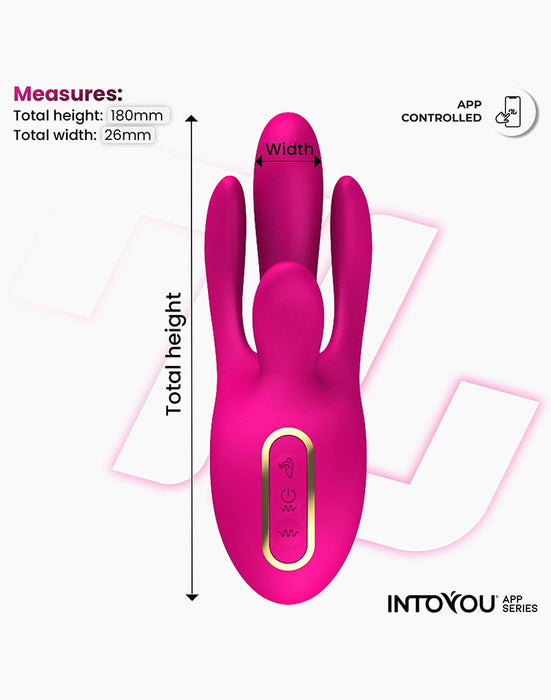 IY - Derek - Clitoris Vibrator - Bewegende Vingers - 3 motoren - App-bediening - Roze-Erotiekvoordeel.nl