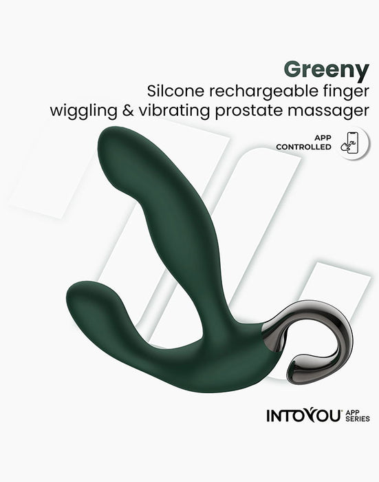 IY - Greeny Prostaatmassager met Wiggling Tip & App bediening – Groen-Erotiekvoordeel.nl