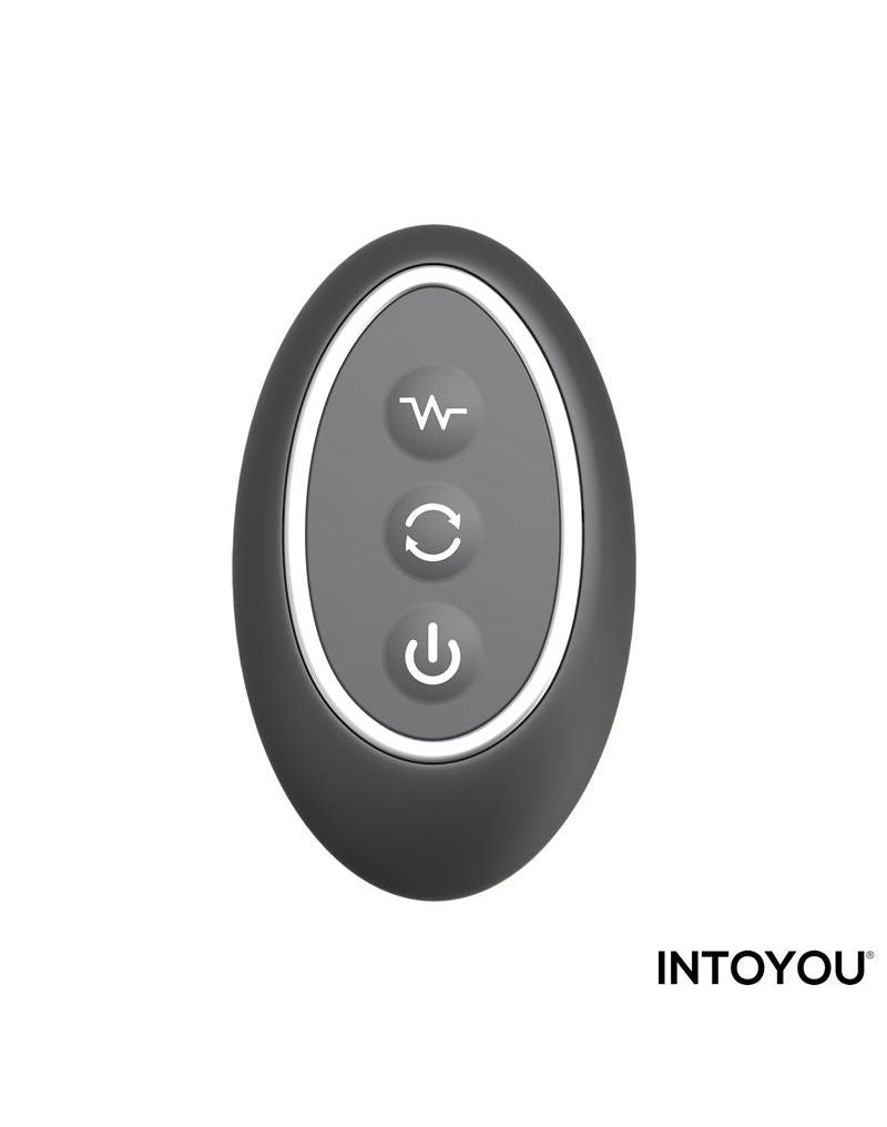 IY Klark - Roterende & Vibrerende Anaalplug met Afstandsbediening - Zwart-Erotiekvoordeel.nl