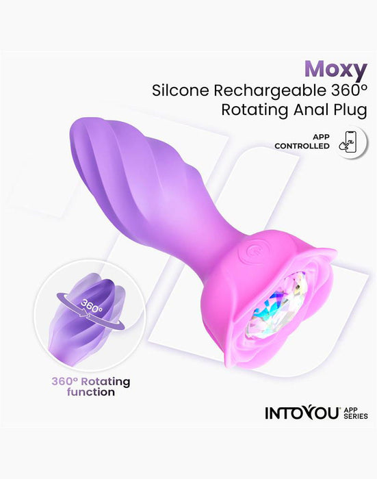 IY Moxy - Buttplug 360º Roterende Buttplug - App Control - Lila-Erotiekvoordeel.nl