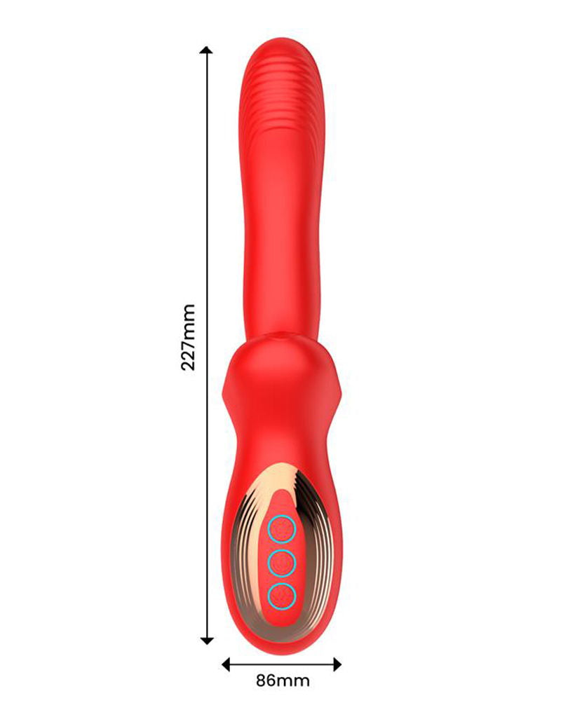 IY - Vyron - Stotende & Knabbelende Vibrator - Rood-Erotiekvoordeel.nl