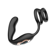 IY - Bruce - Prostaatmassager 360° - Met dubbele penisring - Zwart-Erotiekvoordeel.nl