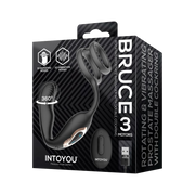 IY - Bruce - Prostaatmassager 360° - Met dubbele penisring - Zwart-Erotiekvoordeel.nl