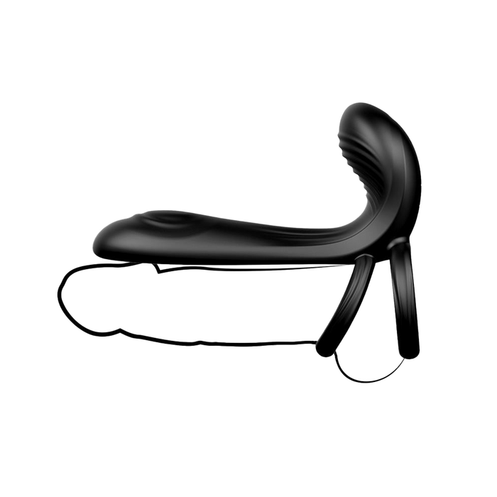 IY – Synkox – Vibrerende Penisverlenger met Afstandsbediening – Zwart-Erotiekvoordeel.nl