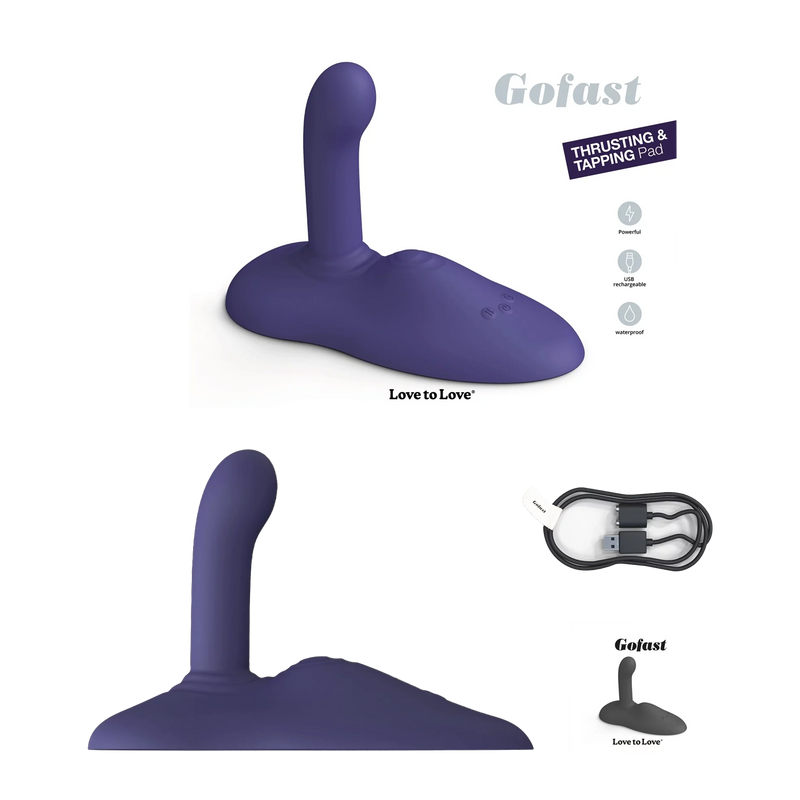 Love to Love – GOFAST - Vibratore da seduti - Vibratore a mani libere - Cuscino vibrante - Midnight Indigo-Erotiekvoordeel.nl