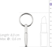 Sinner Holle Metalen Penisplug van Edelstaal met Ring-Erotiekvoordeel.nl