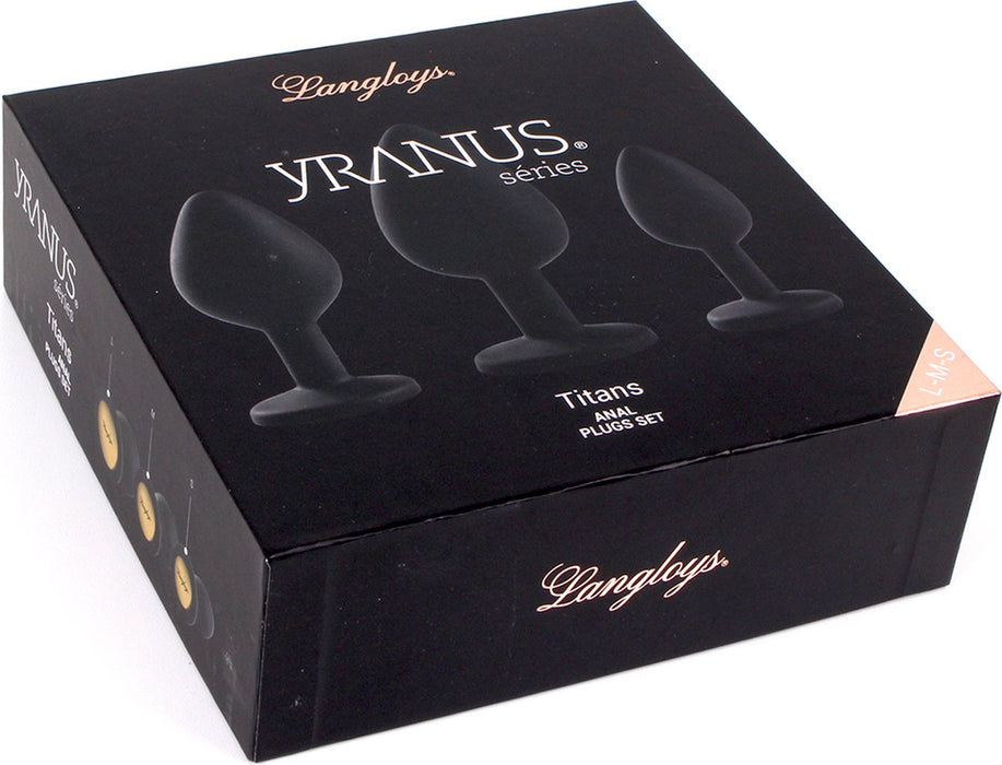 Lang Loys - Elegante Buttplug Set - 3 Stuks - Zwart-Erotiekvoordeel.nl