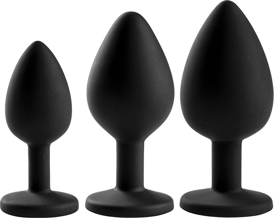 Lang Loys - Elegante Buttplug Set - 3 Stuks - Zwart-Erotiekvoordeel.nl