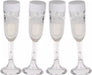 4x Bruiloft bellenblaas champagne glazen - 4 x 10 cm - Bellenblazen - Trouwerij/huwelijk - Bruiloftsgasten feestartikelen-Erotiekvoordeel.nl