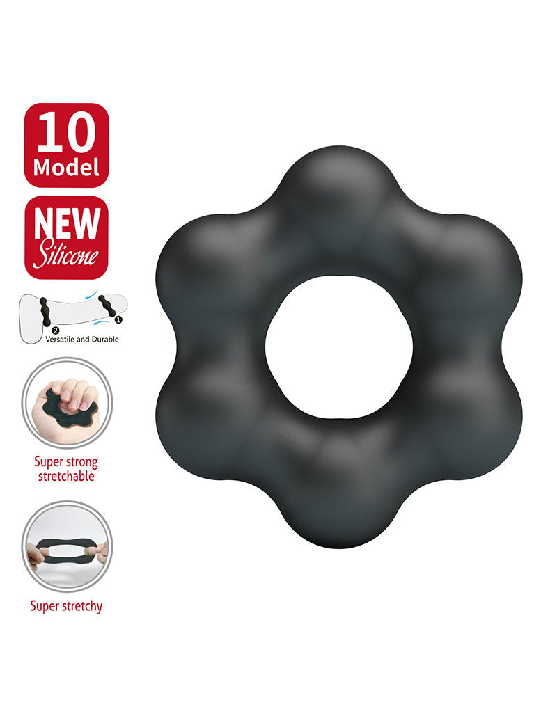 Crazy Bull - Clauzell - Cockring - Model 10 - Zwart-Erotiekvoordeel.nl