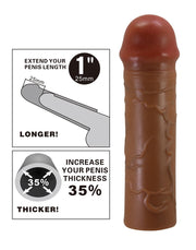 Pretty Love - Nile - Verlengde Penis Sleeve - 25mm - Bruin-Erotiekvoordeel.nl