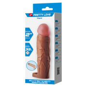 Pretty Love - Hani - Verlengende Penis Sleeve met Cockring - 50mm - Bruin-Erotiekvoordeel.nl