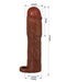 Pretty Love - Gerd - Cockring met verlengde Penis Sleeve - 75mm - Bruin-Erotiekvoordeel.nl