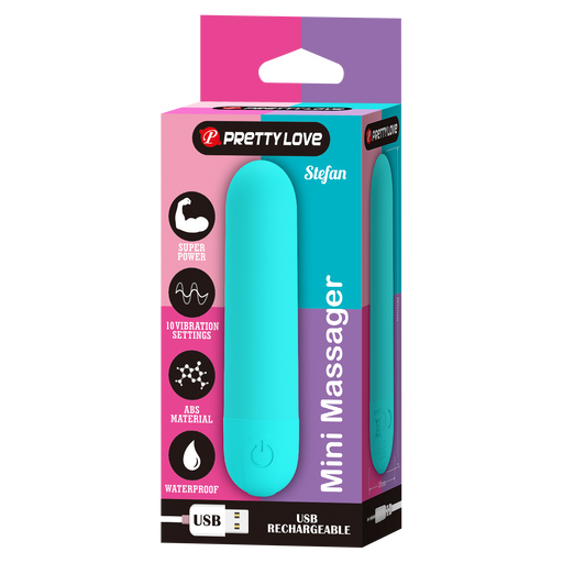 Pretty Love - Stefan - Mini Bullet Vibrator - Turquoise-Erotiekvoordeel.nl