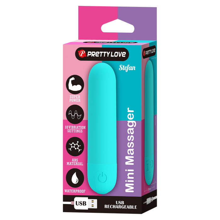 Pretty Love - Stefan - Mini Bullet Vibrator - Turquoise-Erotiekvoordeel.nl