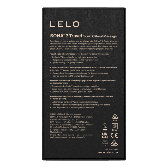 Lelo - Sona 2 Travel - Luchtdruk Vibrator - Roze-Erotiekvoordeel.nl