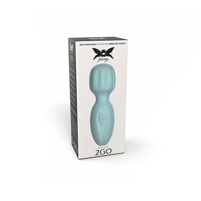 Pixey 2GO - Mini Wand Vibrator - Ocean-Erotiekvoordeel.nl