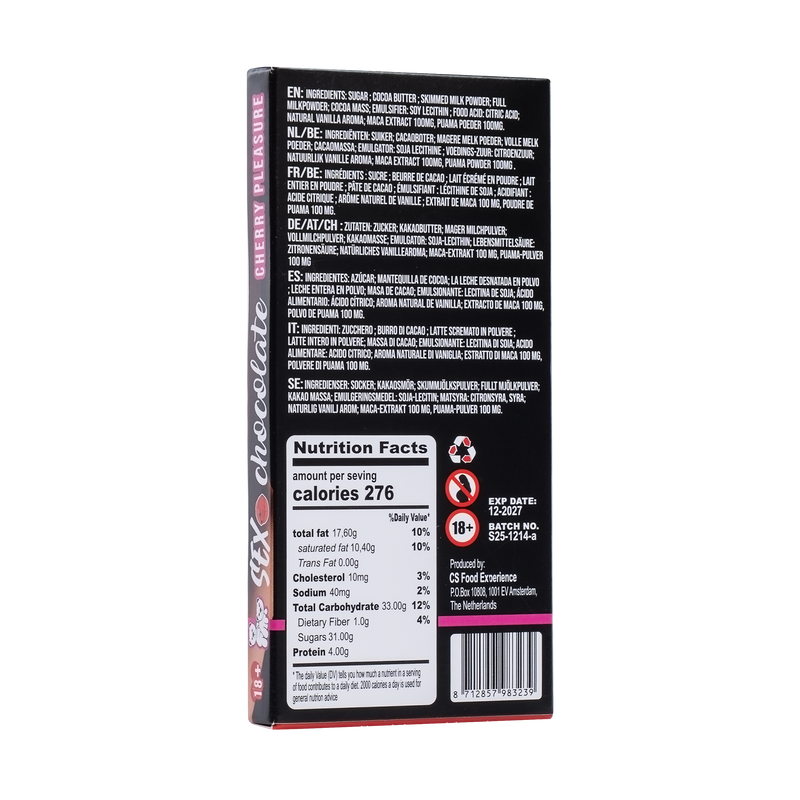 Boinky - Sex Chocolate - Cherry Pleasure - Erotische Chocolade Reep-Erotiekvoordeel.nl