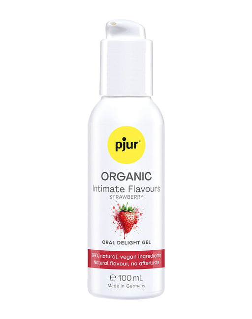 pjur - ORGANIC - Intimate Flavours - Oral Delight Gel - Aardbei - 100 ml-Erotiekvoordeel.nl