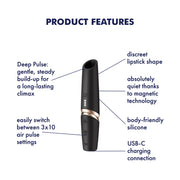 Satisfyer Perfect Kiss – 3D Air Pulse Vibrator in Lipstick design-Erotiekvoordeel.nl