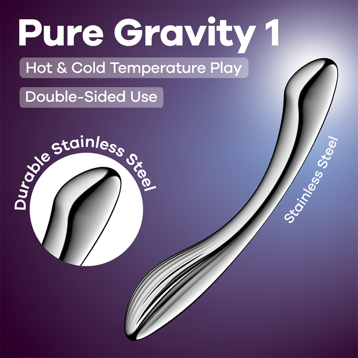 Satisfyer - Pure Gravity 1 - RVS Dildo-Erotiekvoordeel.nl