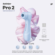 Satisfyer - Pro 2 Generation 4 - Double Druckwellen-Vibrator - Hellblau - Erotiekvoordeel.nl