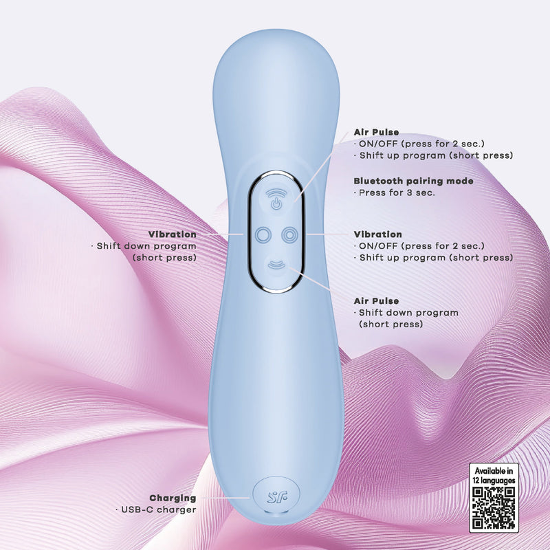 Satisfyer - Pro 2 Generation 4 - Double Druckwellen-Vibrator - Hellblau - Erotiekvoordeel.nl