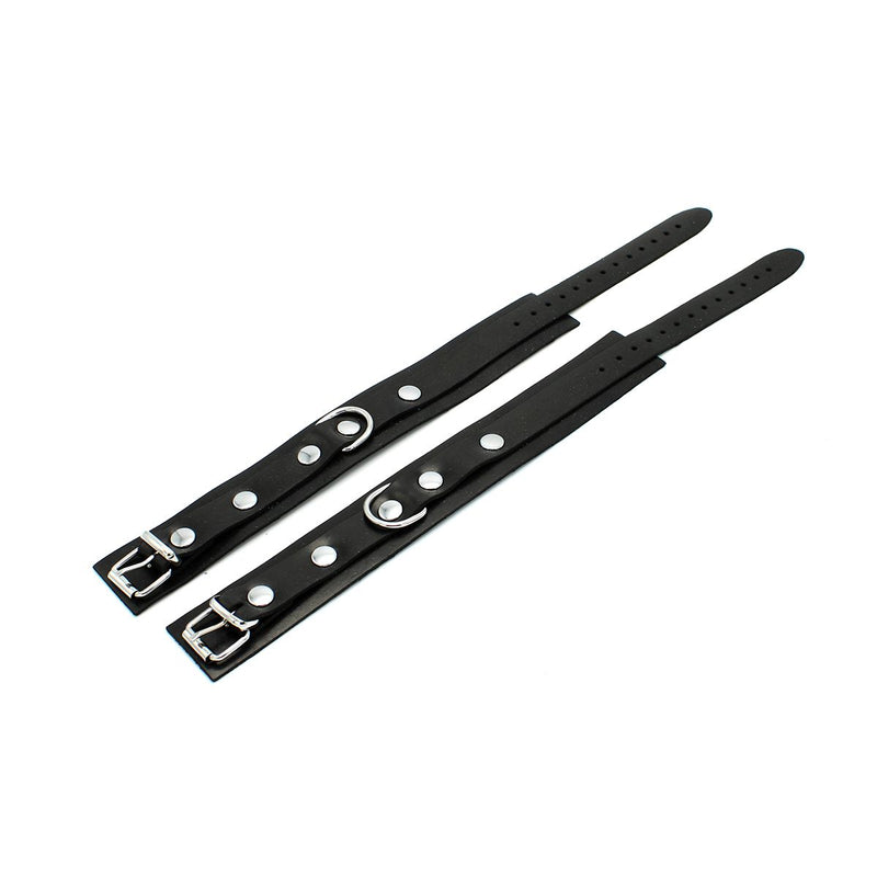 Kiotos - Rubberen Enkelboeien met Gesp - Zwart-Erotiekvoordeel.nl