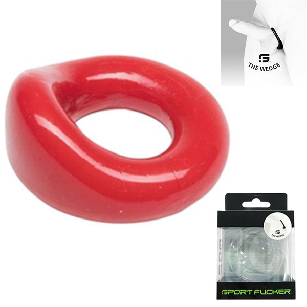 Sport Fucker - The Wedge - Cockring - TPE - Rood-Erotiekvoordeel.nl
